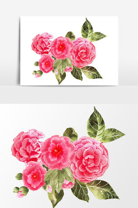 粉色植物花朵设计元素