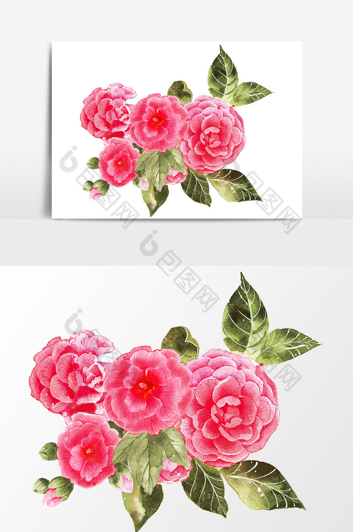 粉色植物花朵设计元素