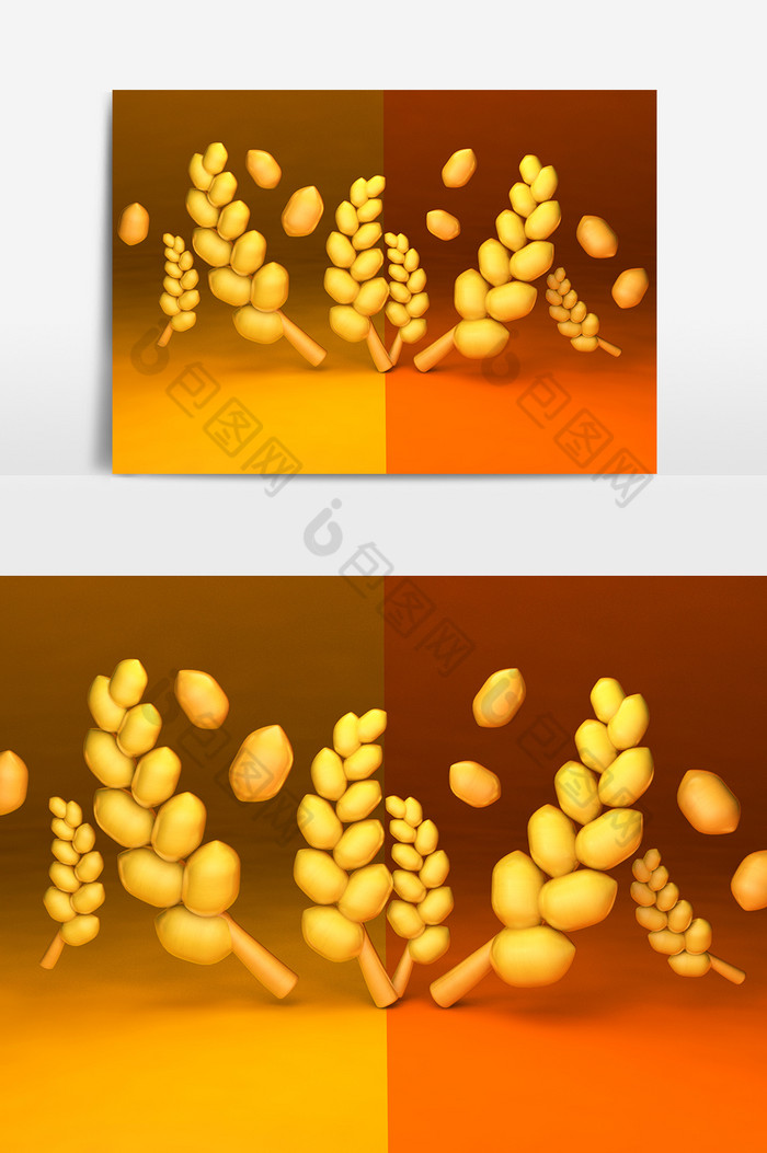 C4D麦穗麦子图片图片
