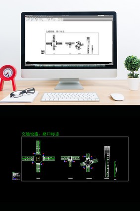 交通设施路标模块CAD常用模块