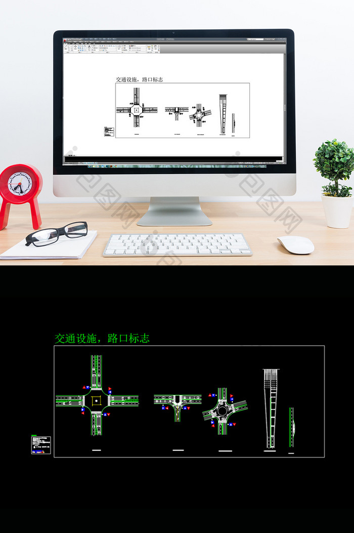 交通设施路标模块CAD常用模块