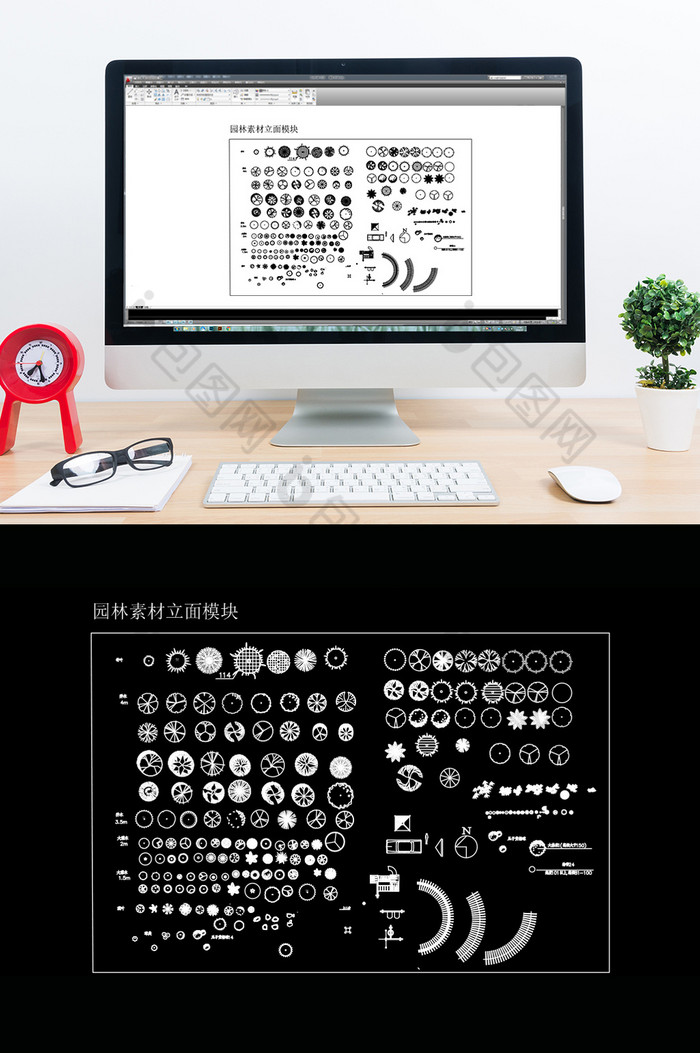 CAD常用模块园林素材立体模块图片图片