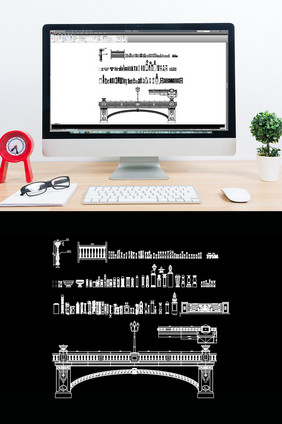 CAD常用模块石柱桥柱