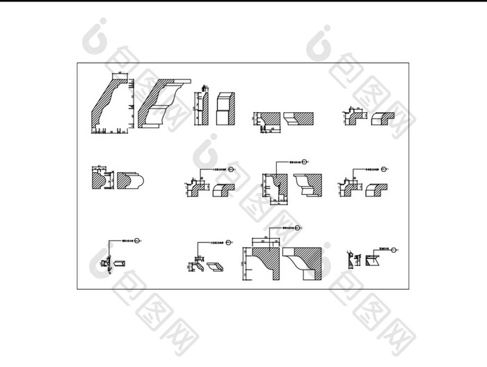 CAD常用建筑模块石材线条地脚线