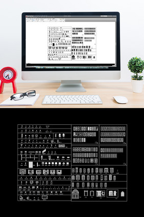家具组合柜房门CAD图块CAD常用模块
