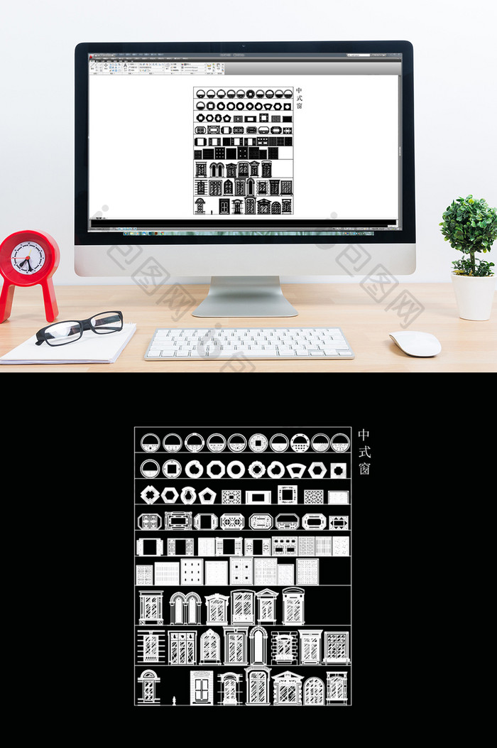 中式门窗CAD图块中国风CAD模块