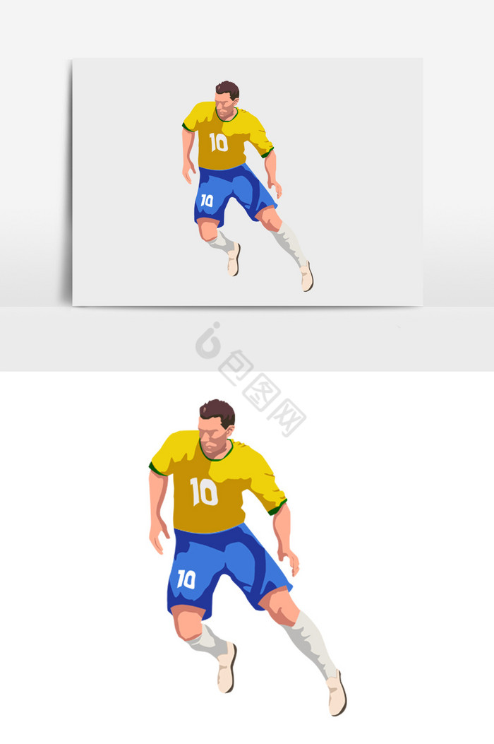 踢足球插画图片