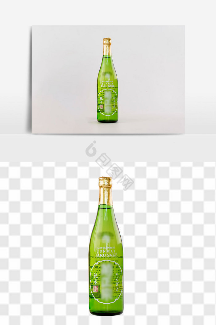 日本清酒玻璃酒瓶饮品图片