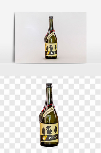 日式清酒酒瓶饮品元素图片