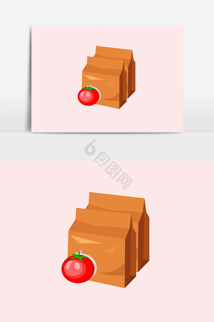番茄纸袋图片