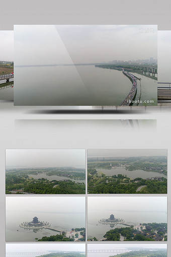航拍苏州阳澄湖重元寺企业宣传实拍视频图片