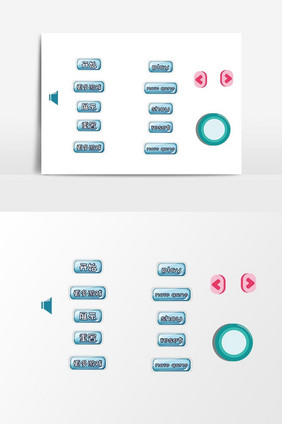 卡通游戏按钮元素