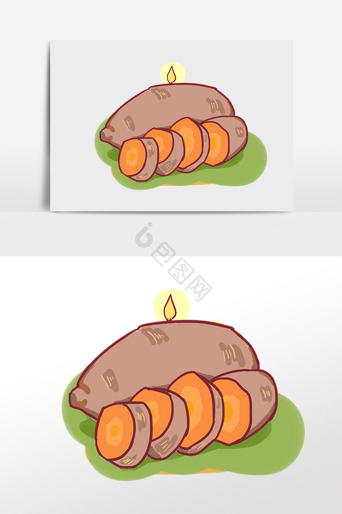 食材红薯插画图片