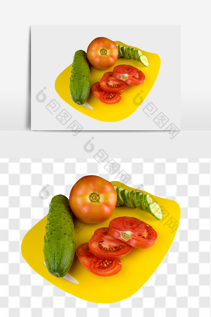 黄瓜西红柿蔬菜元素