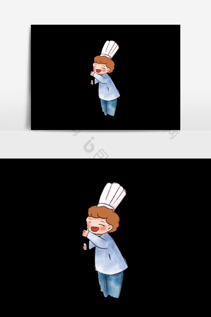 厨师素材插画背景