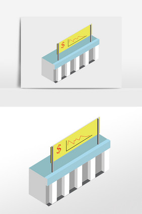 2.5D建筑插画元素