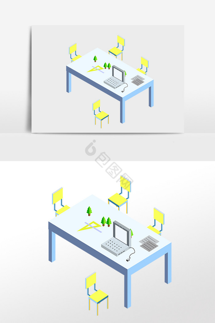 25D建筑插画图片