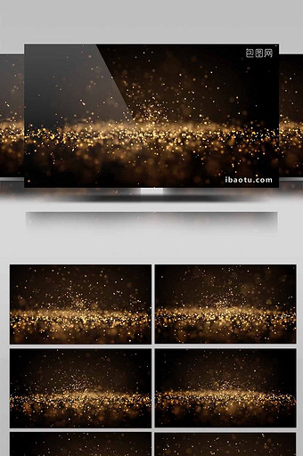 炫酷金色粒子背景led视频素材图片