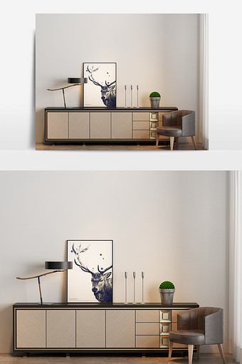 现代简约单椅电视柜组合max图片