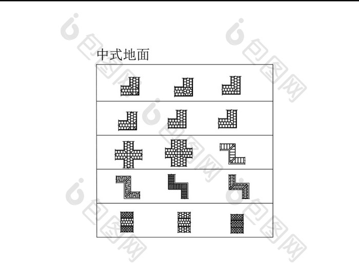 中式地面CAD中国风模块