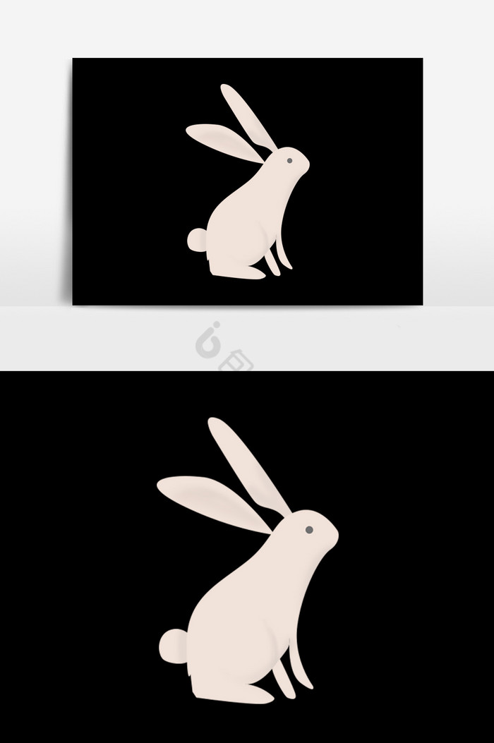 萌兔子插画图片