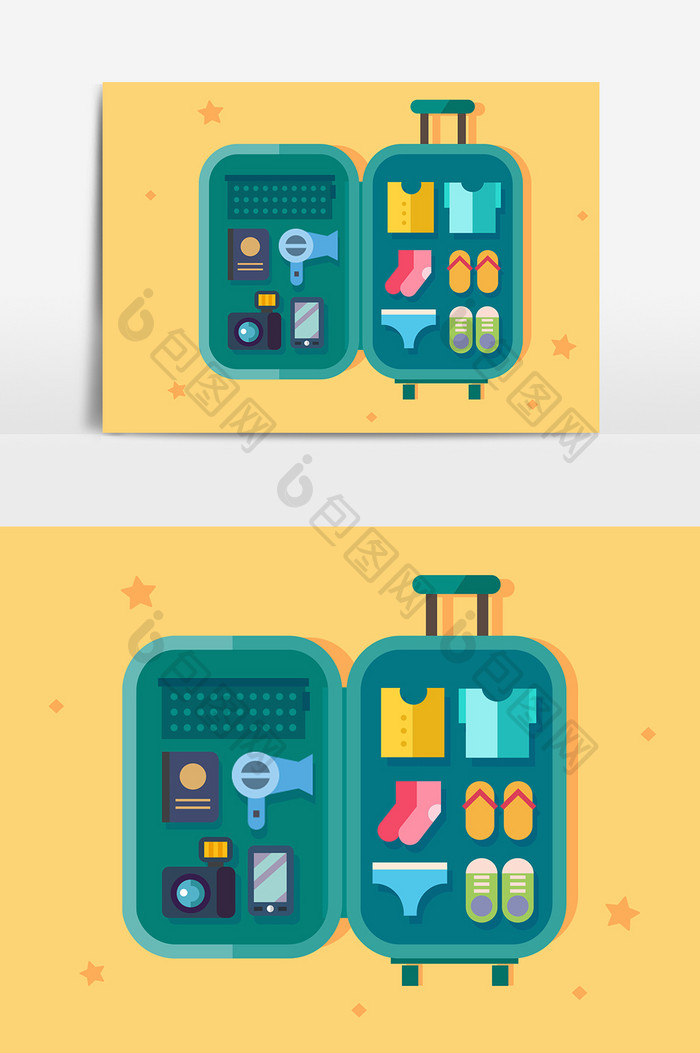 旅游行李箱设计元素