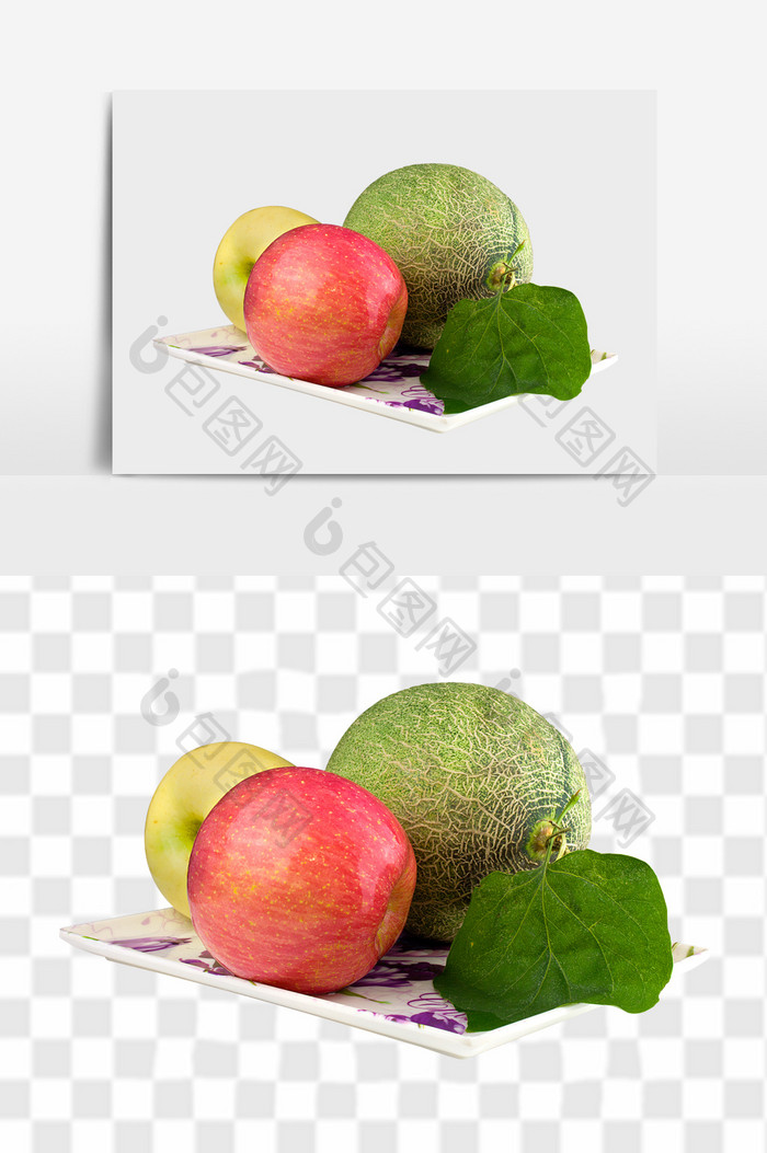 哈密瓜苹果组合元素