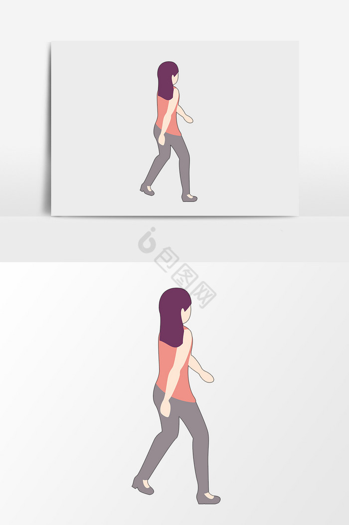 走路女人图片