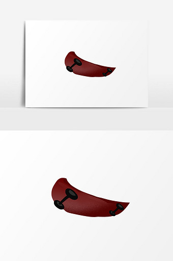 滑板咖色素材插画图片