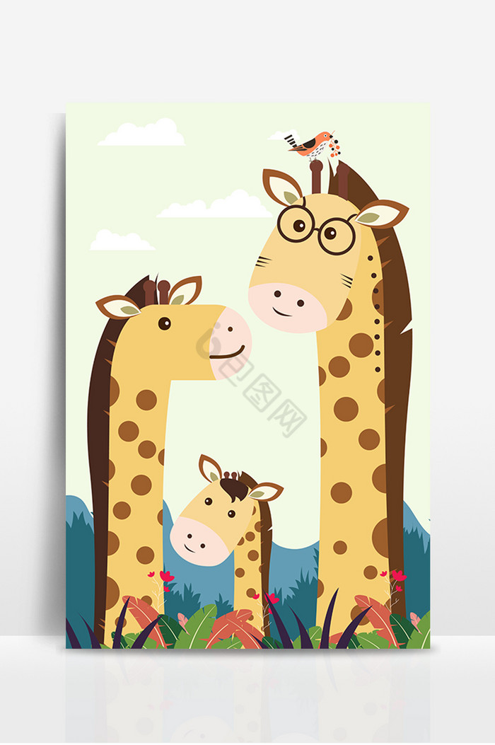 的动物园长颈鹿