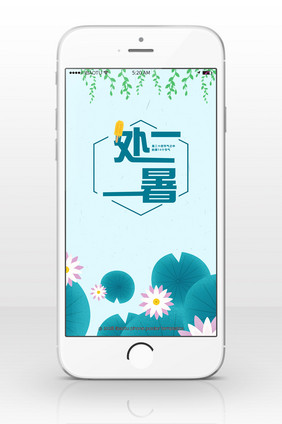 处暑活动夏季宣传手机海报
