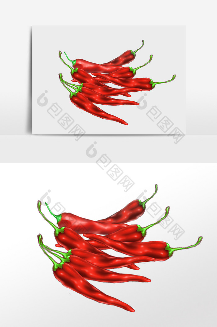 红辣椒插画食材图片