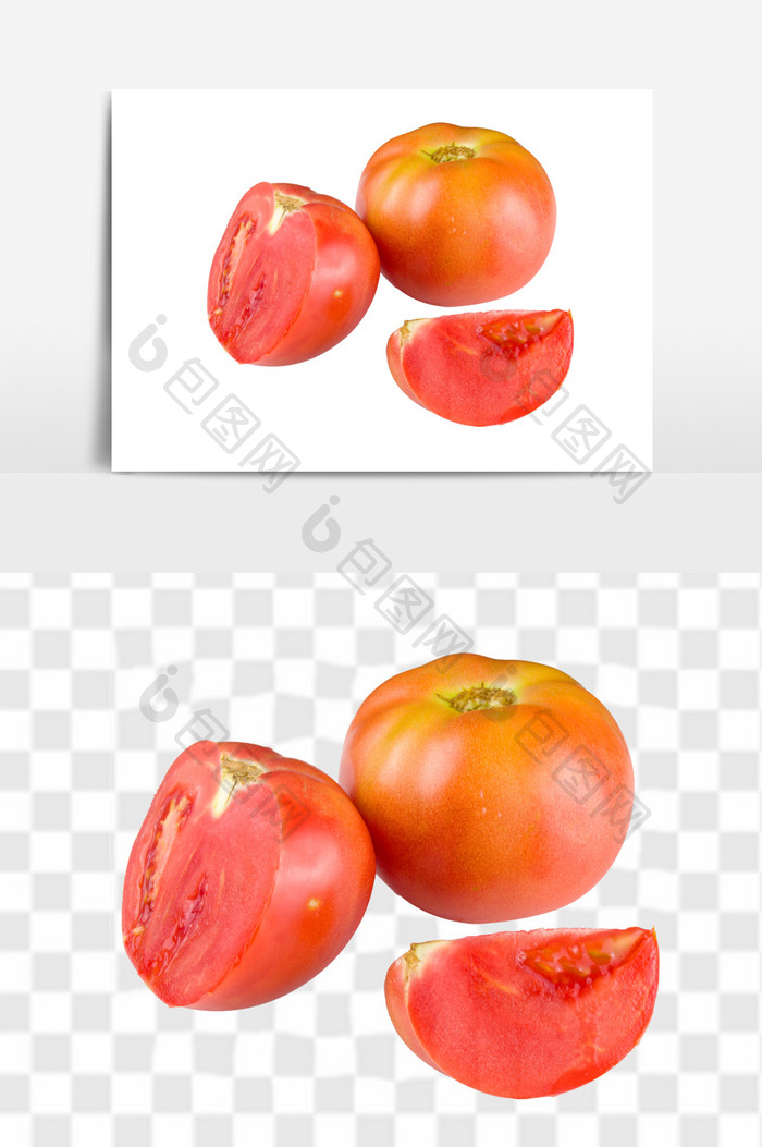 新鲜鲜嫩西红柿元素