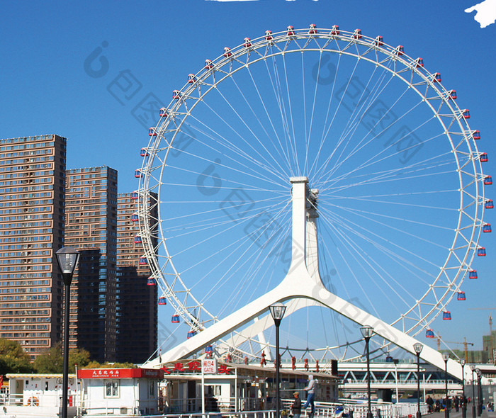 天津旅游天津之眼手机海报