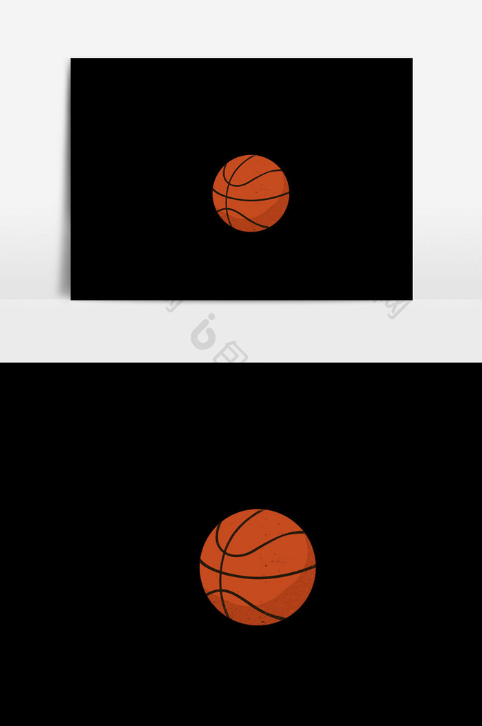 篮球红色插画素材