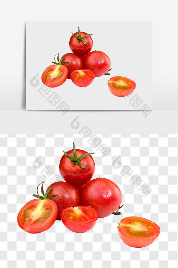 鲜嫩樱桃番茄元素