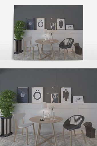 北欧简约桌椅组合max图片
