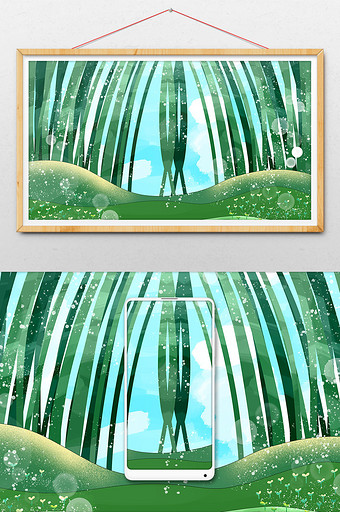 大树插画元素设计图片