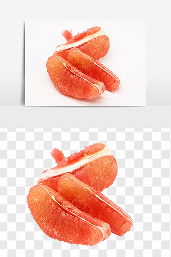 淘宝电商元素红心柚子素材图片