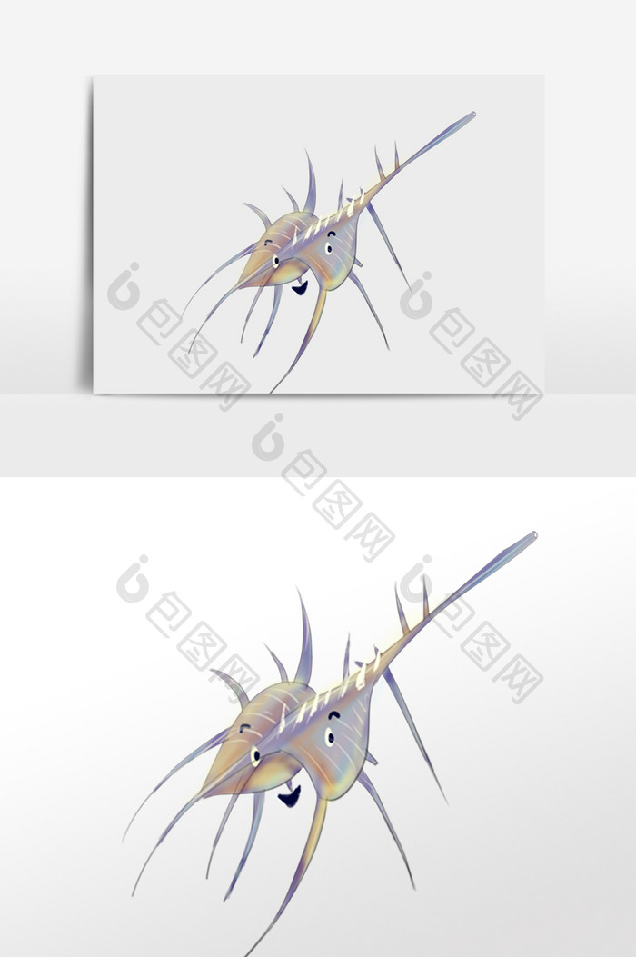 海洋动物海螺插画元素