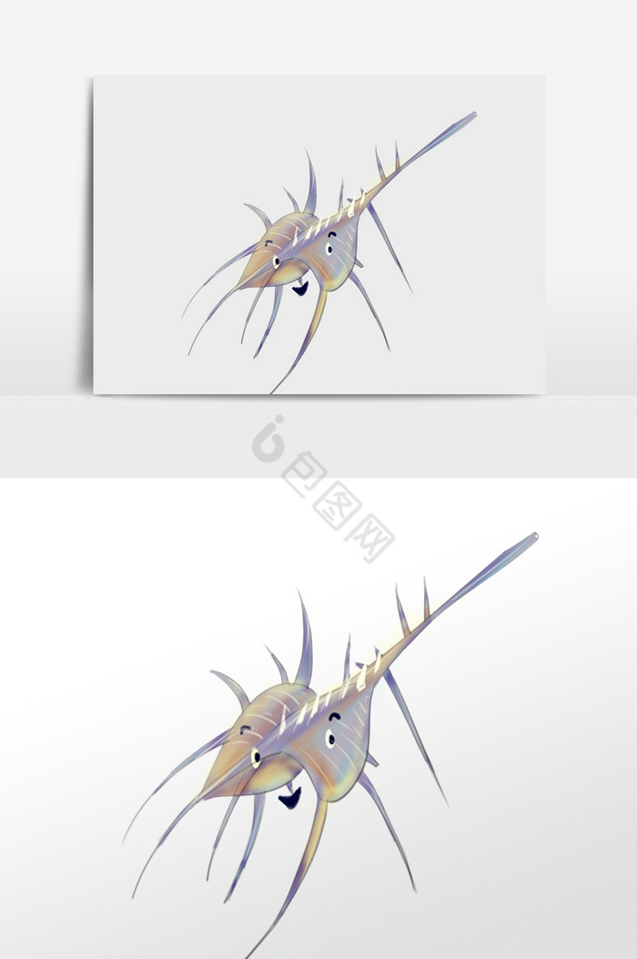 海洋动物海螺插画图片