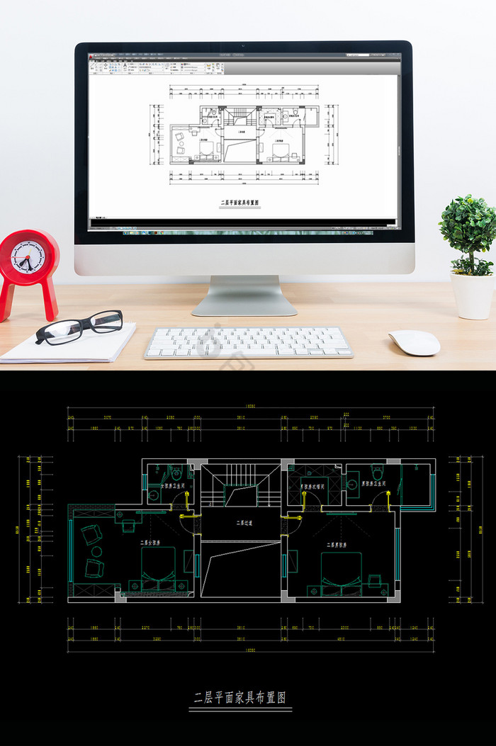 CAD室内设计别墅平面图图片