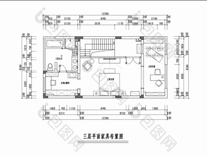 CAD室内设计别墅家装平面图