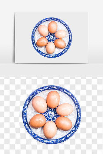 鲜活鸡蛋果盘元素图片