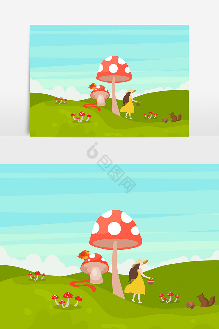 自然风景蘑菇图片