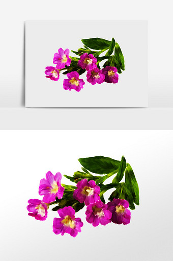 清新水彩花束素材图片