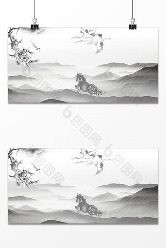 东方文化天鹅设计背景图图片