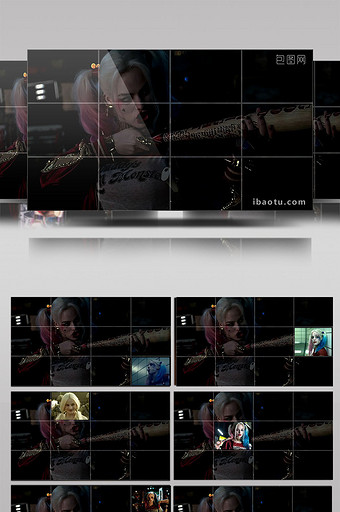 抖音小丑女动态桌面可更换照片AE视频模板图片