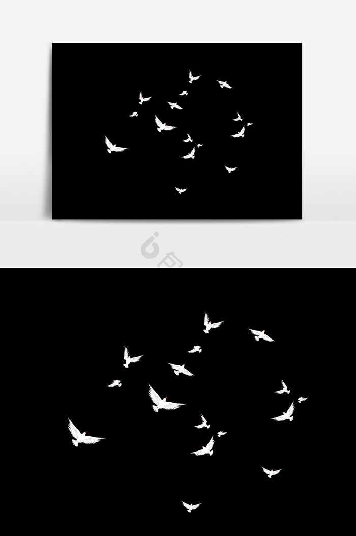 和平白鸽插画图片