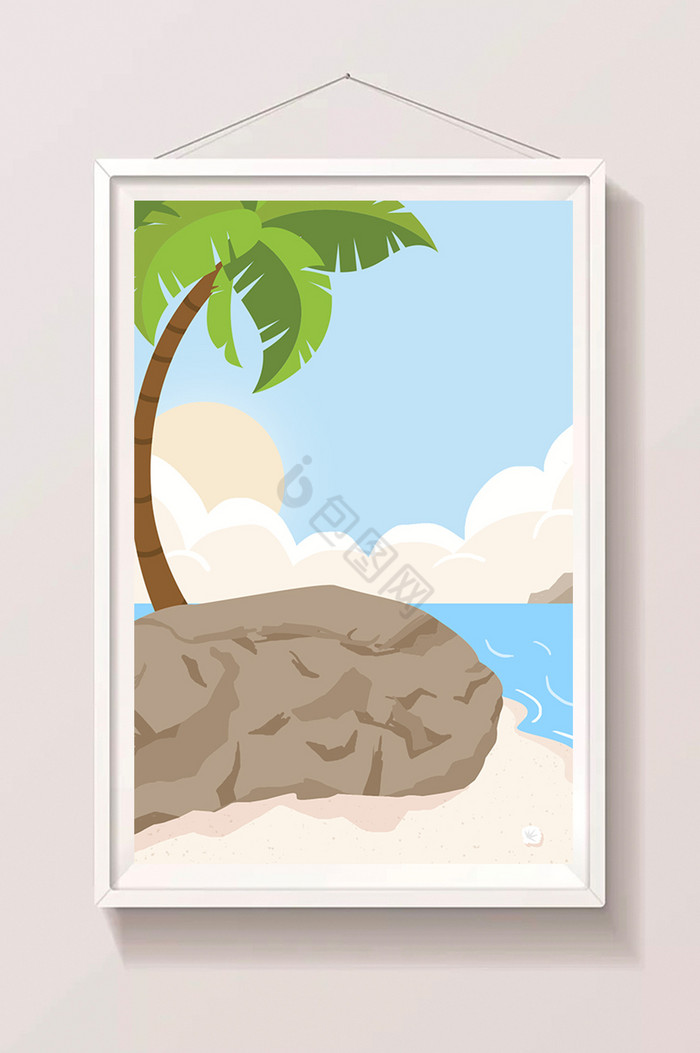 海边海岛椰树图片